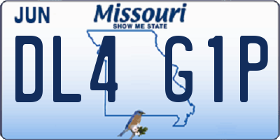 MO license plate DL4G1P