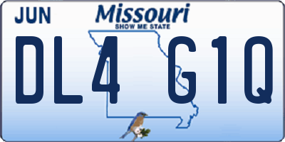 MO license plate DL4G1Q