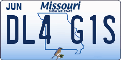MO license plate DL4G1S