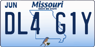 MO license plate DL4G1Y