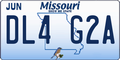 MO license plate DL4G2A