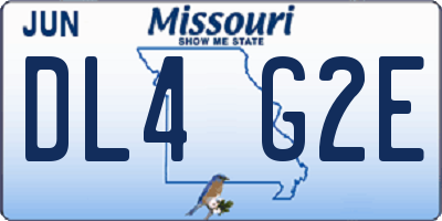MO license plate DL4G2E
