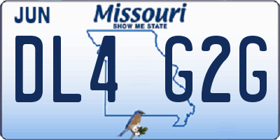 MO license plate DL4G2G