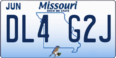 MO license plate DL4G2J