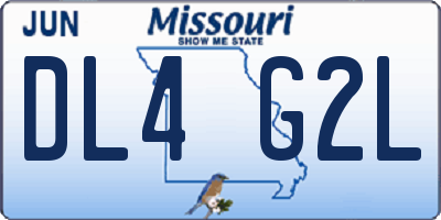 MO license plate DL4G2L