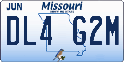 MO license plate DL4G2M