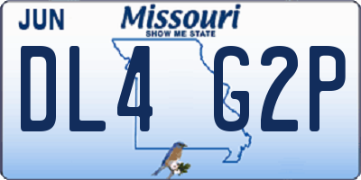 MO license plate DL4G2P