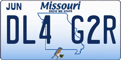 MO license plate DL4G2R
