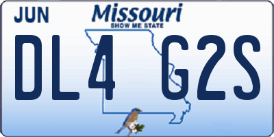 MO license plate DL4G2S