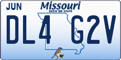 MO license plate DL4G2V