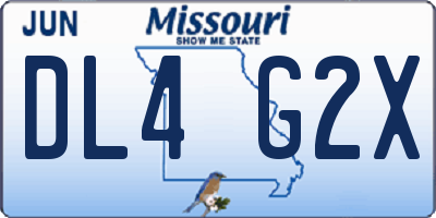 MO license plate DL4G2X