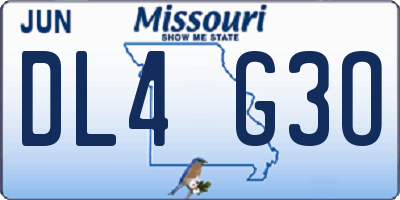 MO license plate DL4G3O