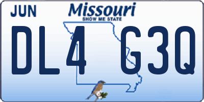 MO license plate DL4G3Q
