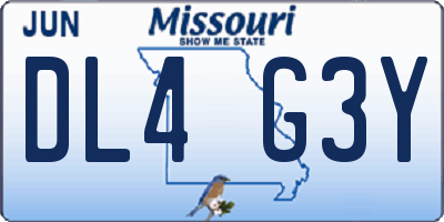 MO license plate DL4G3Y