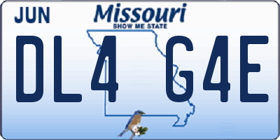 MO license plate DL4G4E