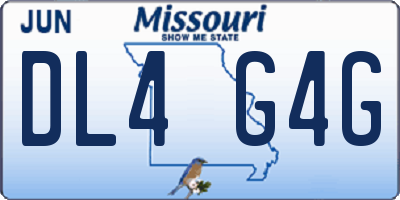 MO license plate DL4G4G