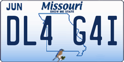 MO license plate DL4G4I