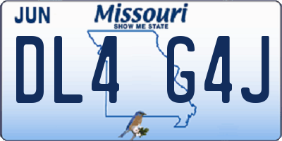 MO license plate DL4G4J