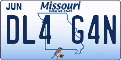 MO license plate DL4G4N