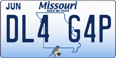 MO license plate DL4G4P