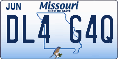 MO license plate DL4G4Q