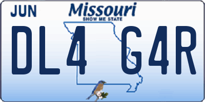 MO license plate DL4G4R