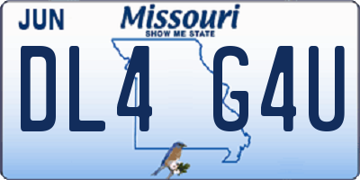 MO license plate DL4G4U