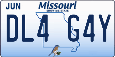 MO license plate DL4G4Y