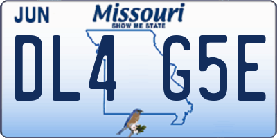 MO license plate DL4G5E