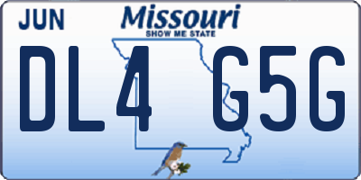 MO license plate DL4G5G
