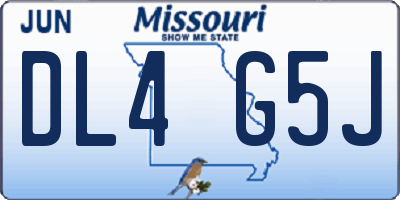 MO license plate DL4G5J