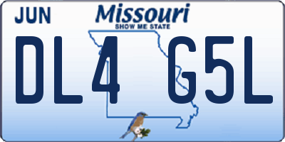 MO license plate DL4G5L