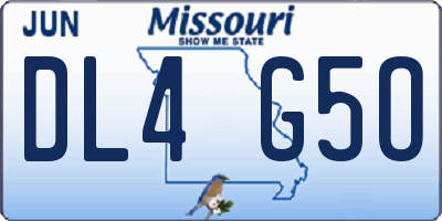 MO license plate DL4G5O