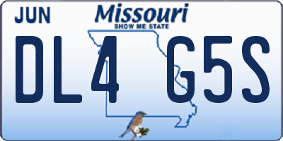 MO license plate DL4G5S