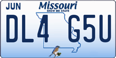 MO license plate DL4G5U