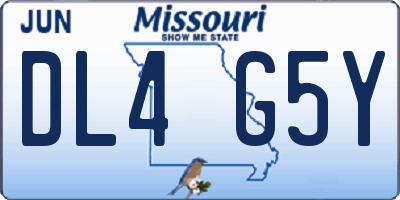 MO license plate DL4G5Y