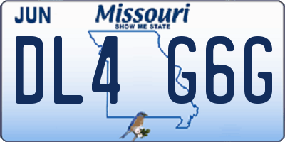 MO license plate DL4G6G