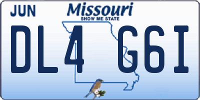 MO license plate DL4G6I