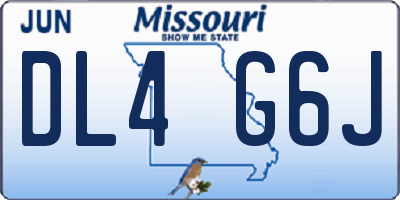 MO license plate DL4G6J
