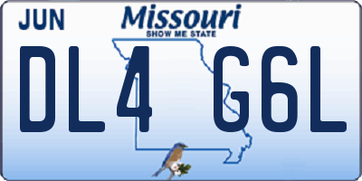MO license plate DL4G6L