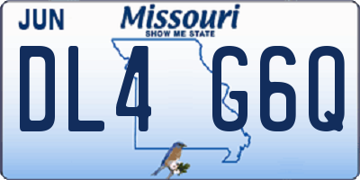 MO license plate DL4G6Q