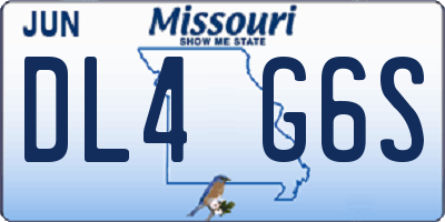MO license plate DL4G6S