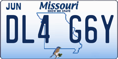 MO license plate DL4G6Y