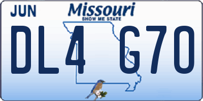 MO license plate DL4G7O