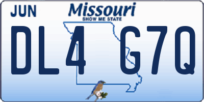 MO license plate DL4G7Q