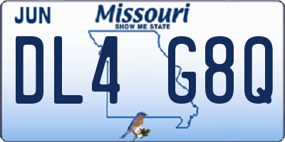 MO license plate DL4G8Q