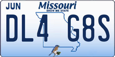 MO license plate DL4G8S