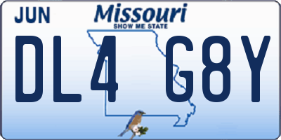 MO license plate DL4G8Y