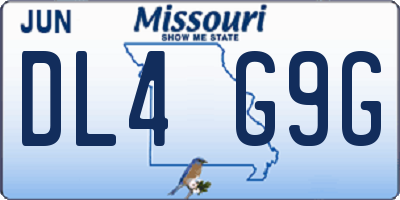 MO license plate DL4G9G