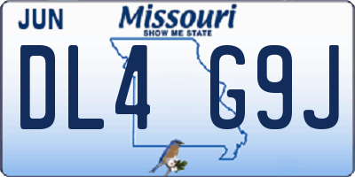 MO license plate DL4G9J